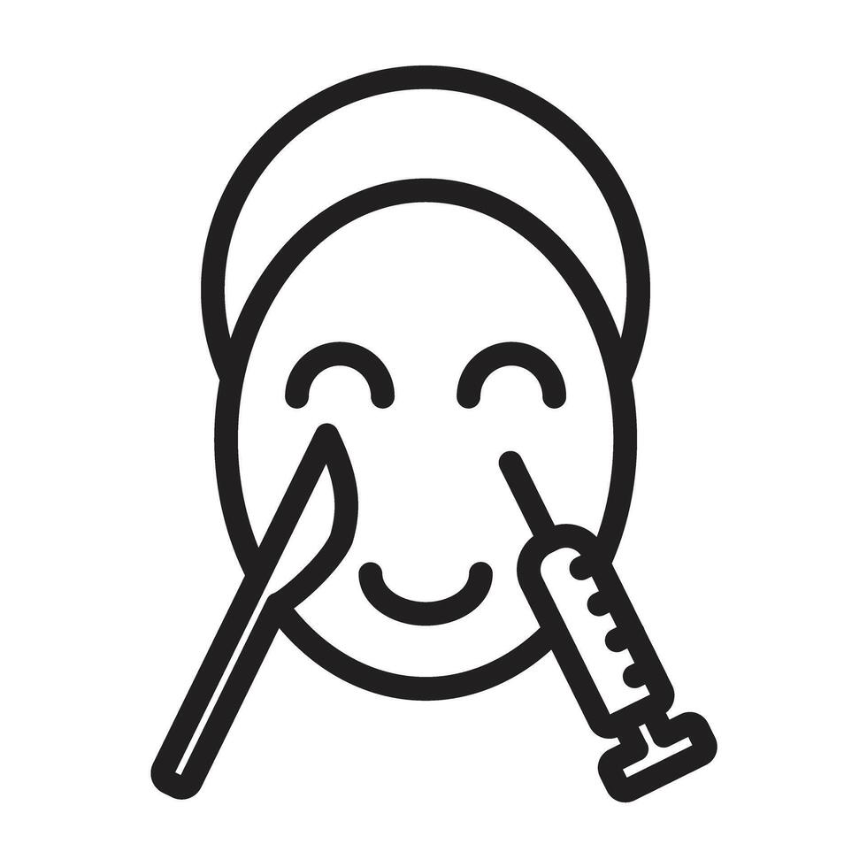 Cosmetic Surgery Options Line Icon Design vector