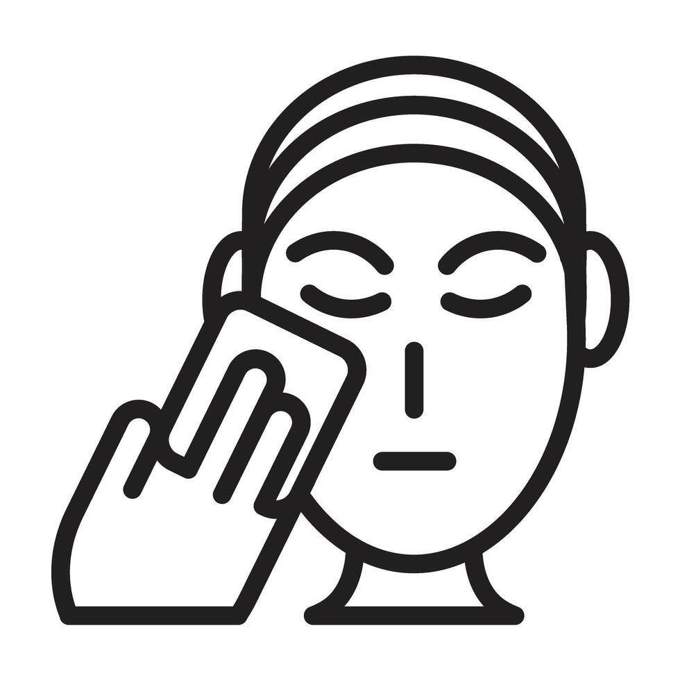 Makeup Removal Methods Line Icon Design vector