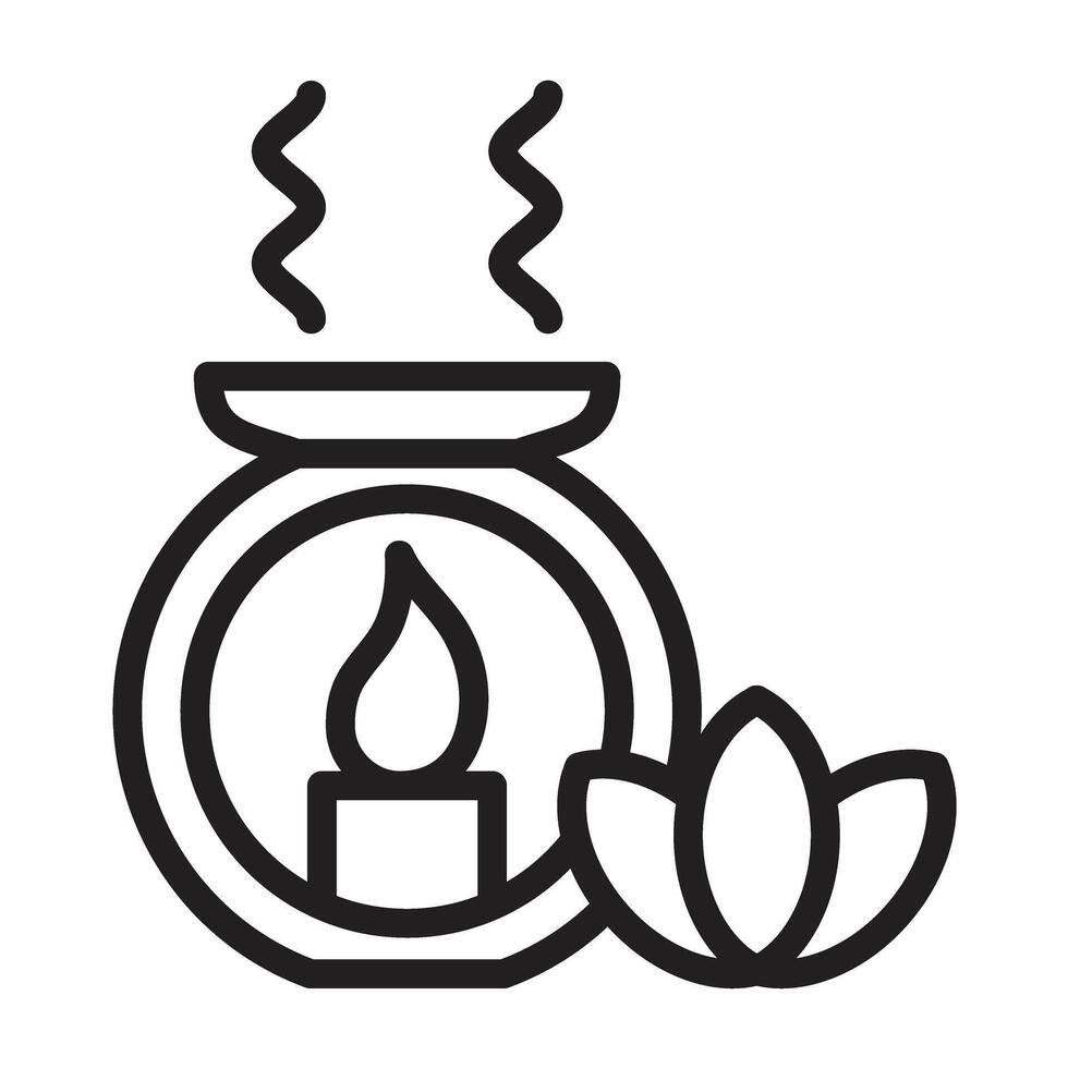 Aromatherapy Line Icon Design vector