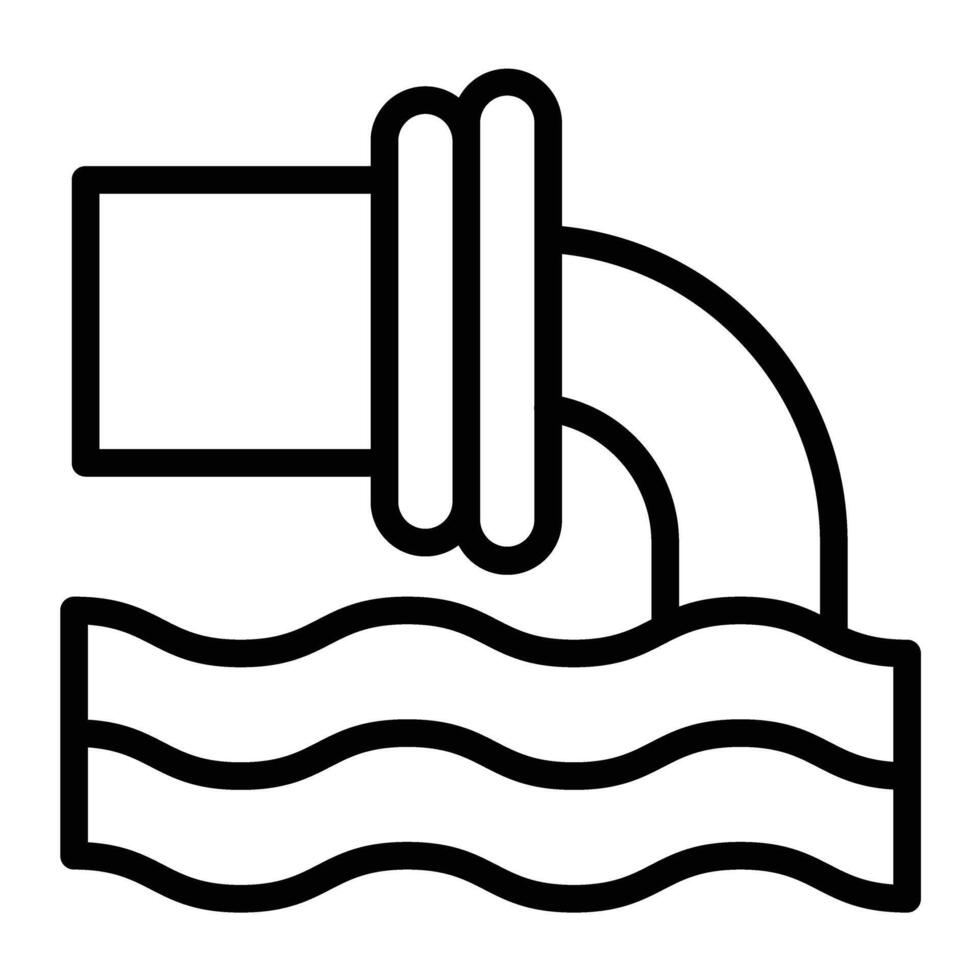 Factory Waste Line Design Icon vector