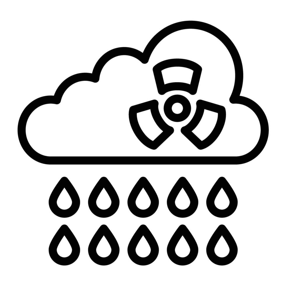 Acid Rain Line Design Icon vector