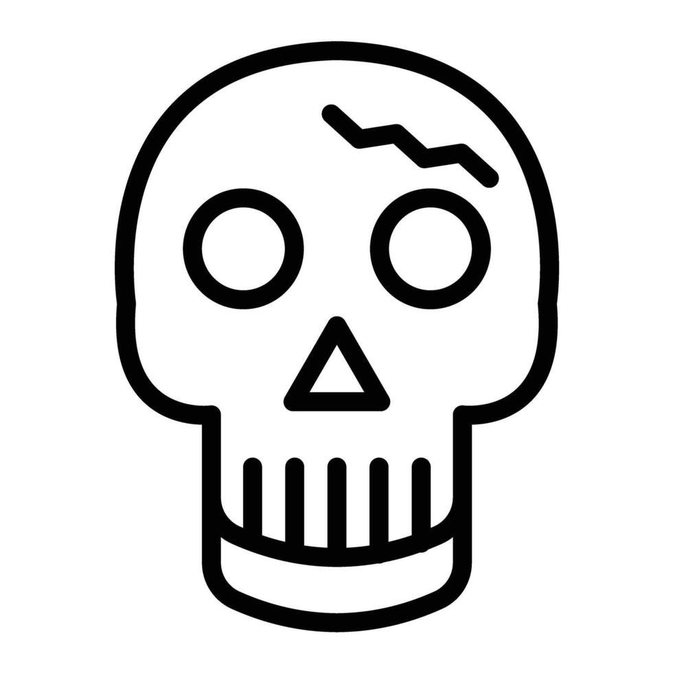 Skull Line Design Icon vector