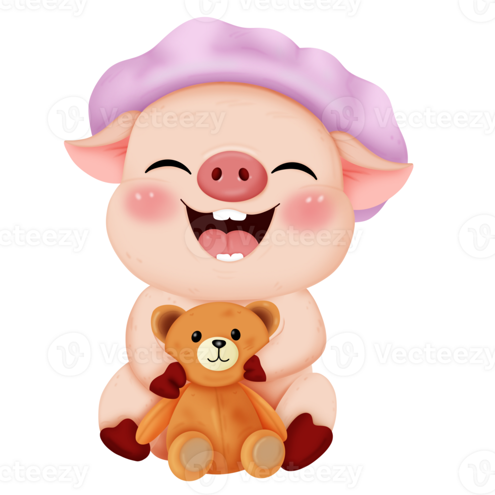 Cute cartoon piggy png