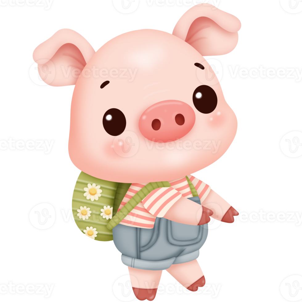 Cute cartoon piggy png