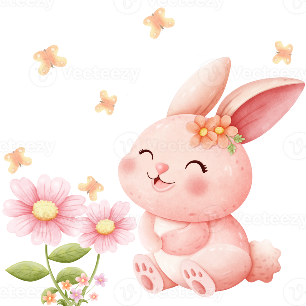 Cute cartoon bunny png