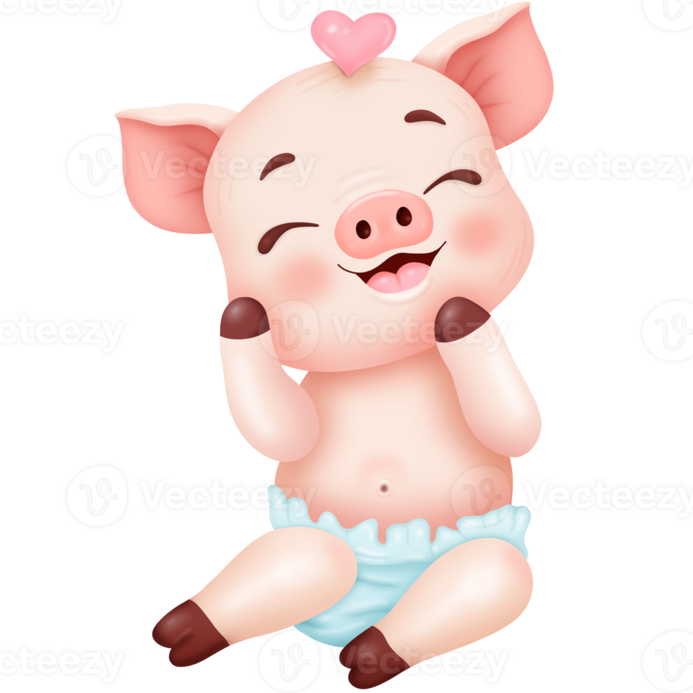 fofa desenho animado porquinho png