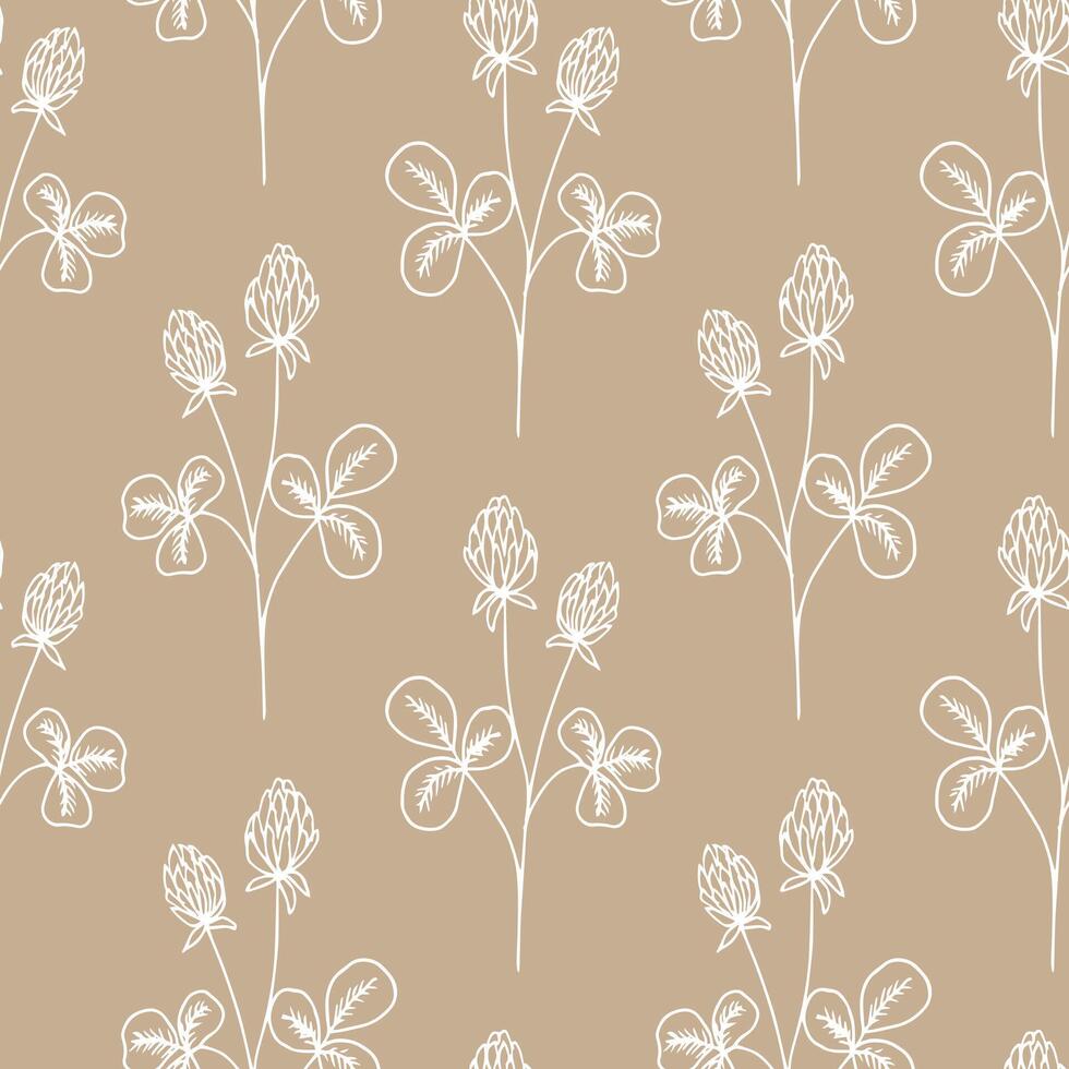 Seamless pattern, outline flowers in doodle style. Pastel colors design. Background, print for textiles, packaging vector