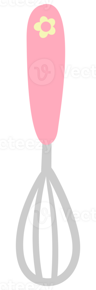 Cute cooking kitchenware in Children Style Cartoon illustration hand whisk mixer png