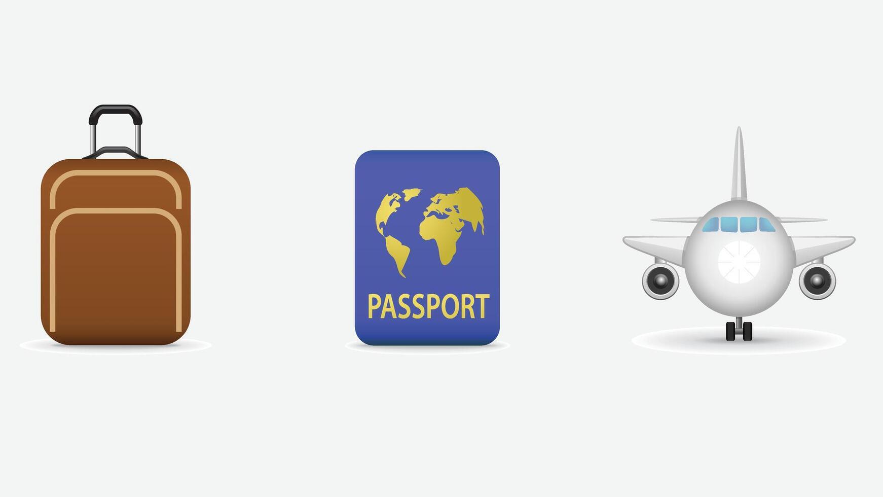 Hotel and travel concept icons isolated with white background vector