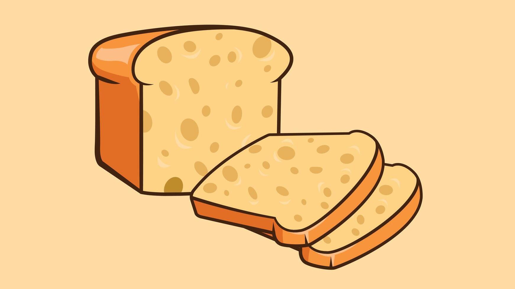 Bakery and pastries bread isolated icons vector
