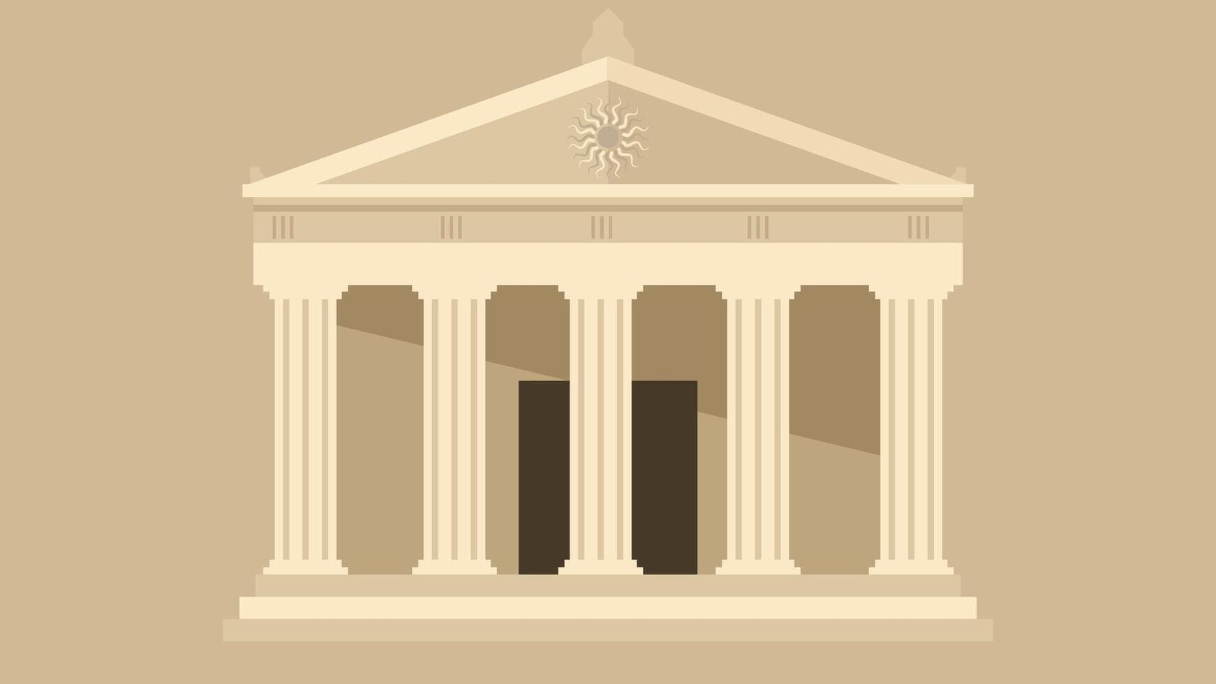 Greek ancient artifact isolated illustration vector