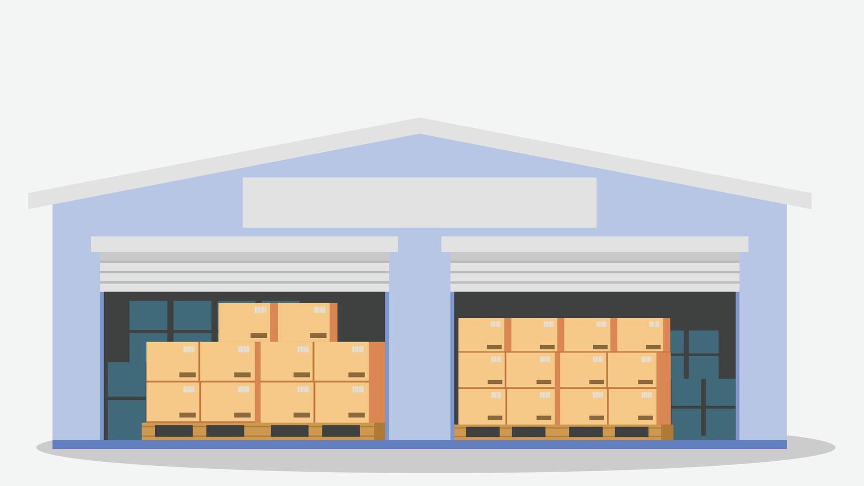 Logistics transportation and package delivery concept illustration vector