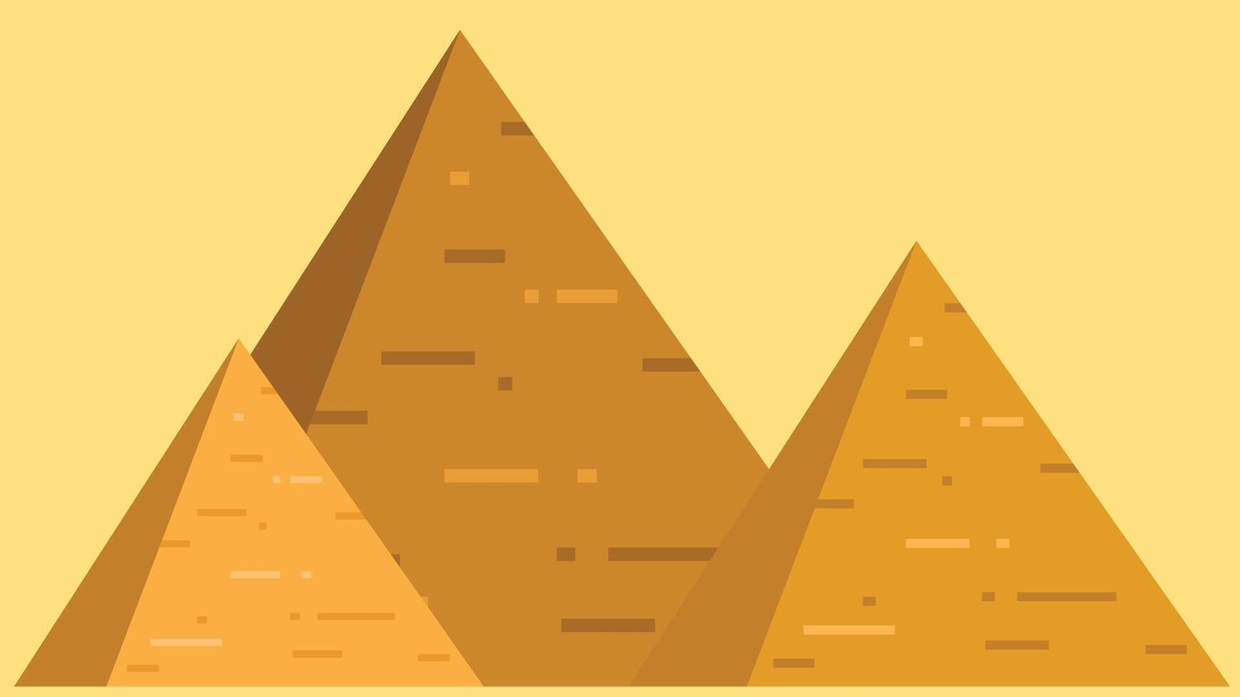 Egyptian Pharaonic old three Pyramids illustration vector