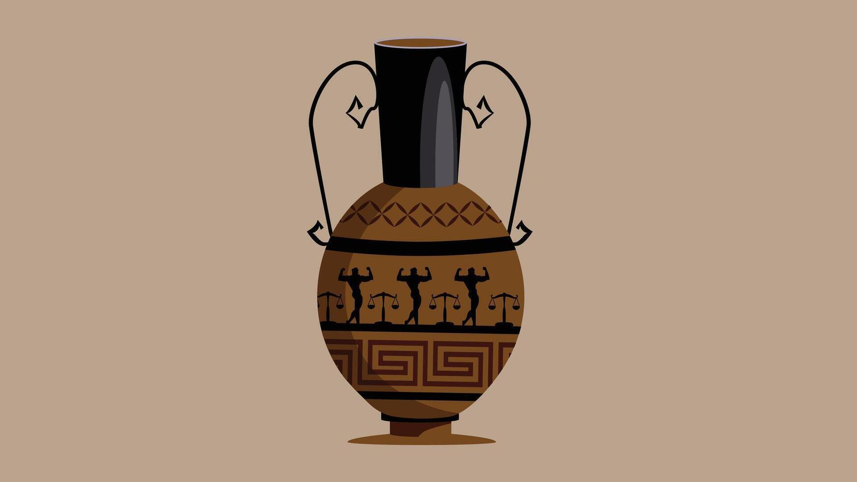 Greek ancient artifact isolated illustration vector