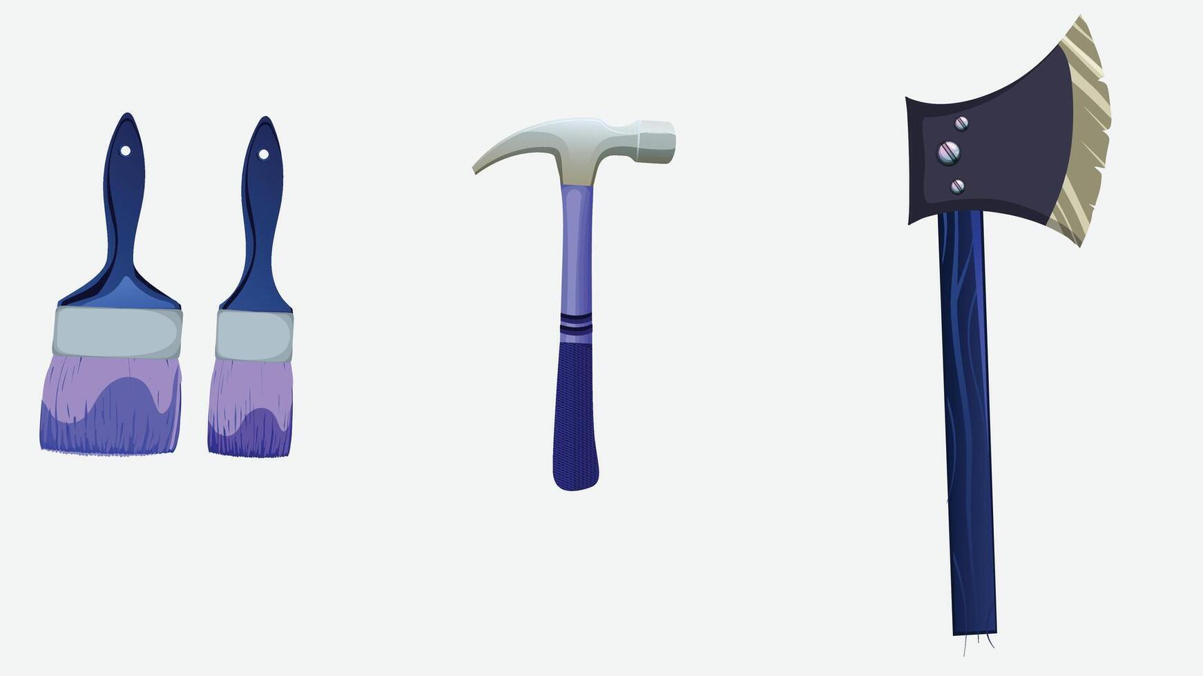 industrial tools used for construction and remodeling illustration elements vector
