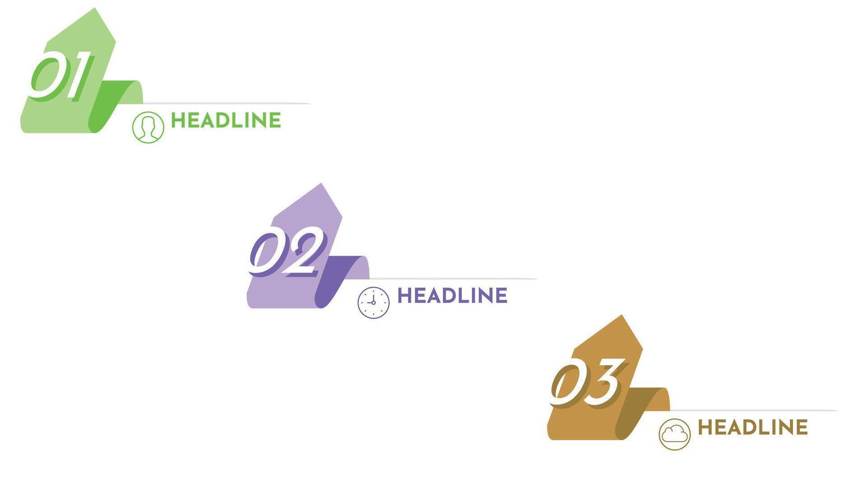 tabs interactive infographics with placeholders vector