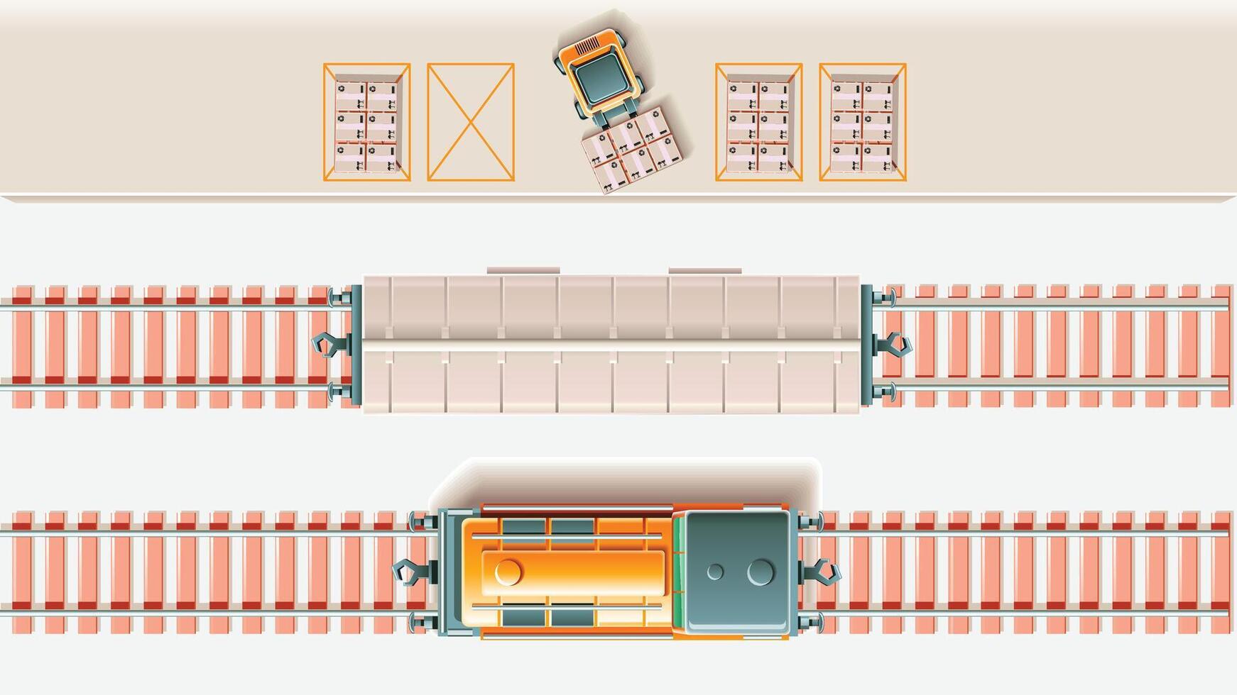 Logistics and package delivery transportation concept illustration vector