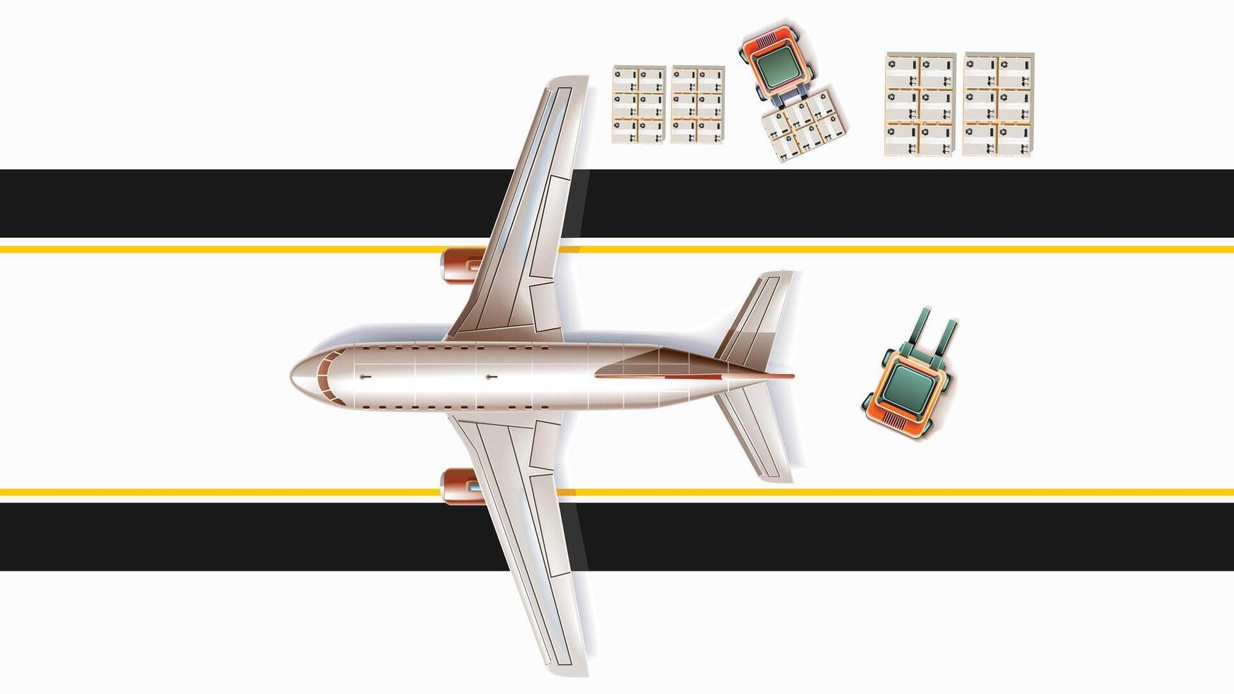 Logistics and package delivery transportation concept illustration vector