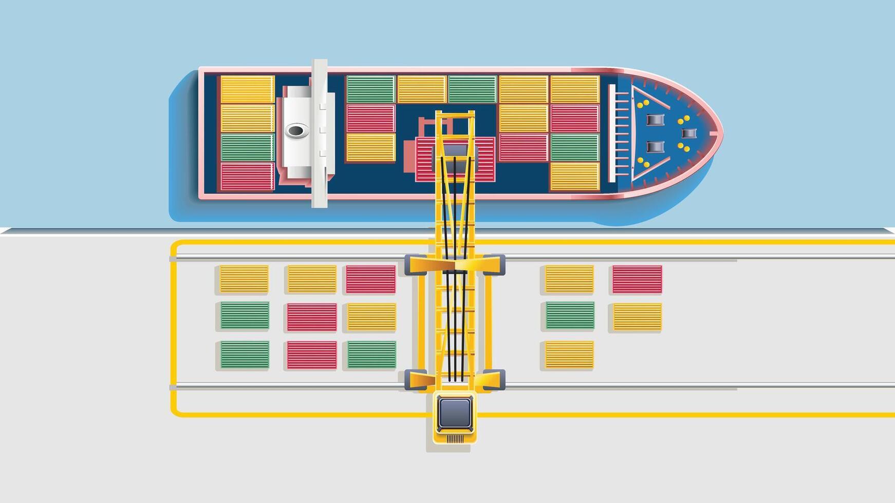 Logistics and package delivery transportation concept illustration vector