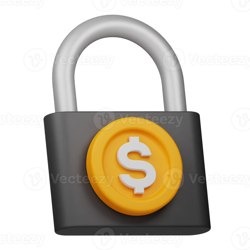 Secure Money 3D Icon png