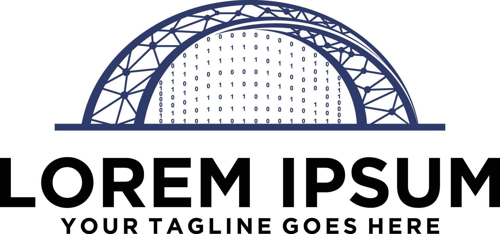 Technology Bridge Connect logo idea vector