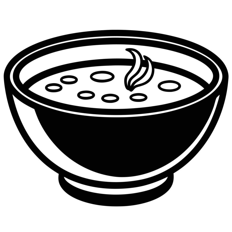 autumn and fall theme, line illustration of soup vector