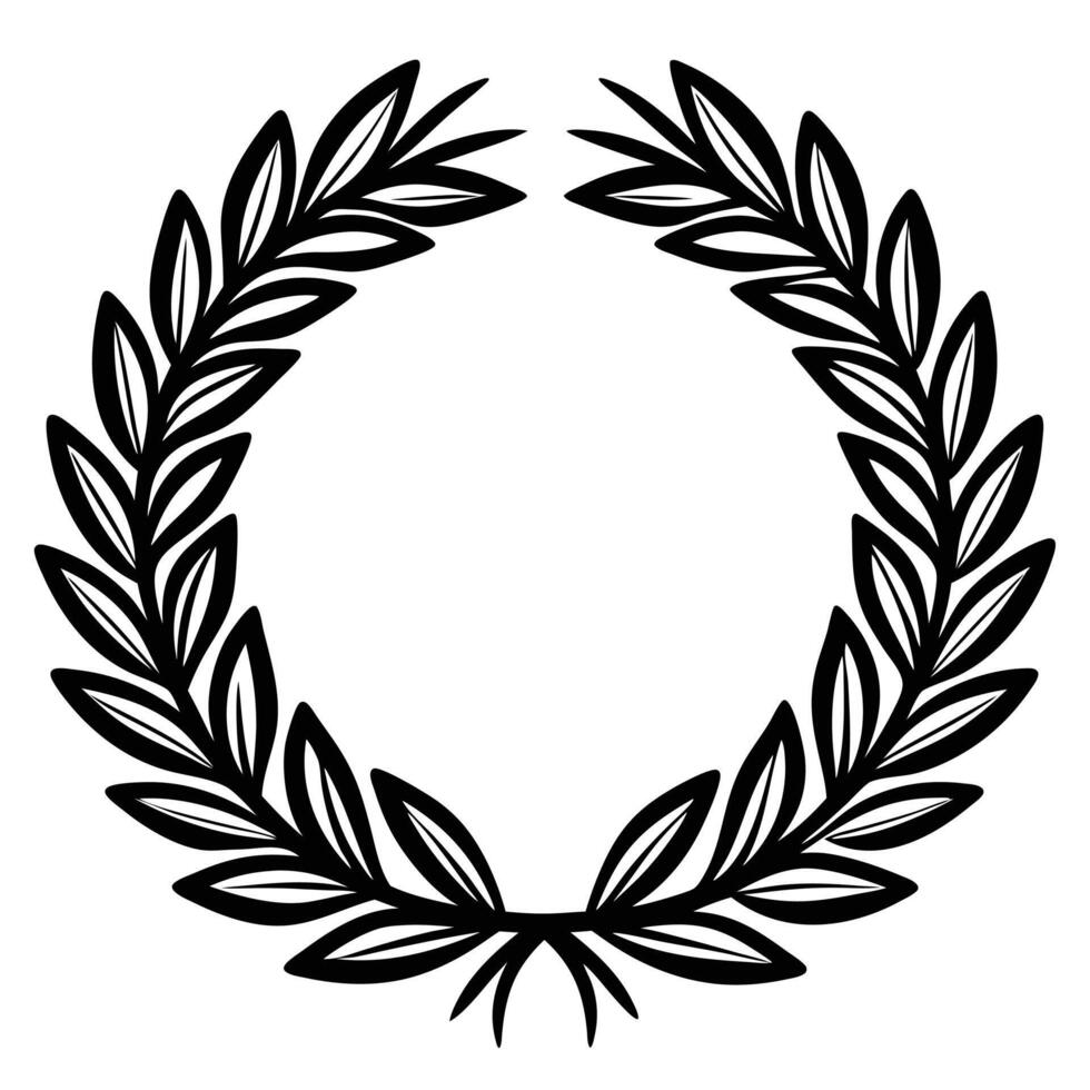 autumn and fall theme, line illustration of wreath vector