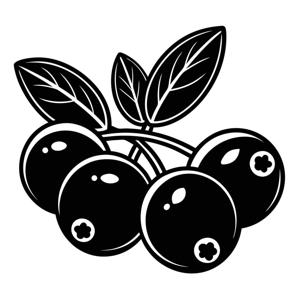 autumn and fall theme, line illustration of berries vector