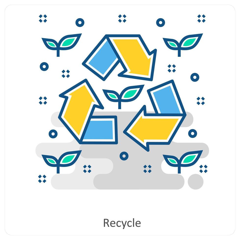 Recycle and Symbol icon concept vector