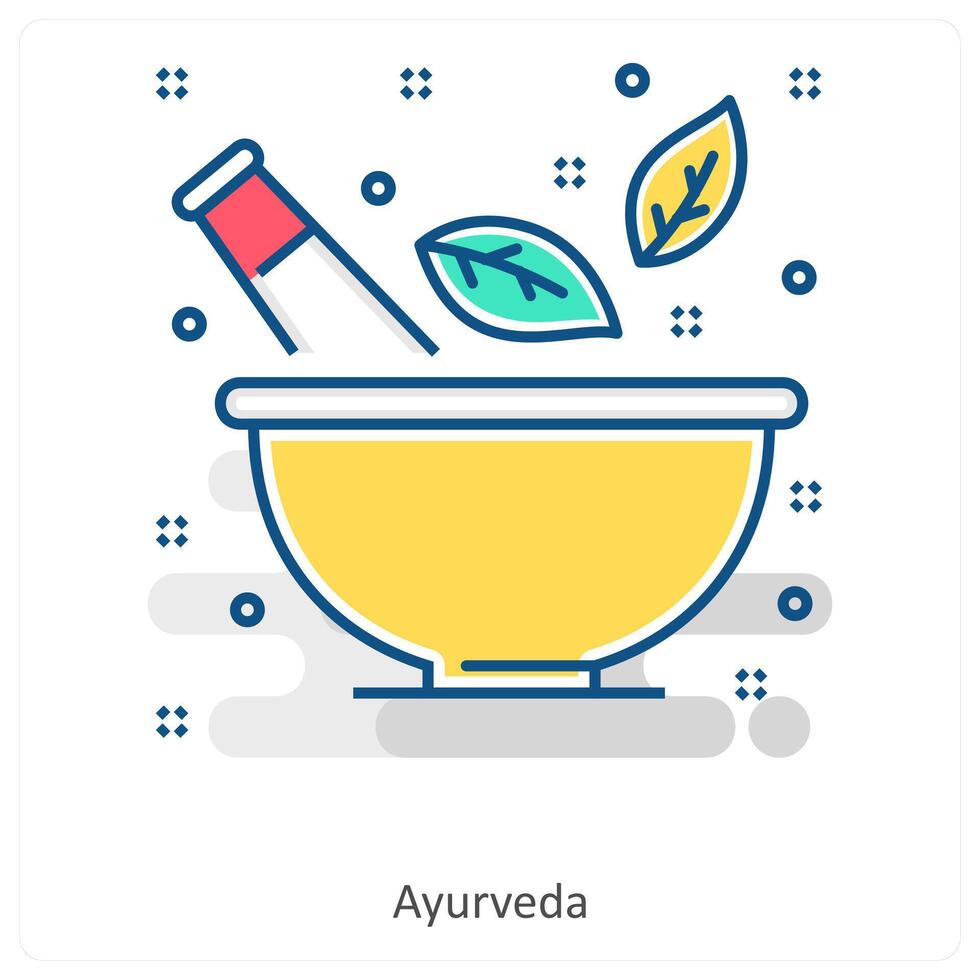 Ayurveda and Herbal icon concept vector