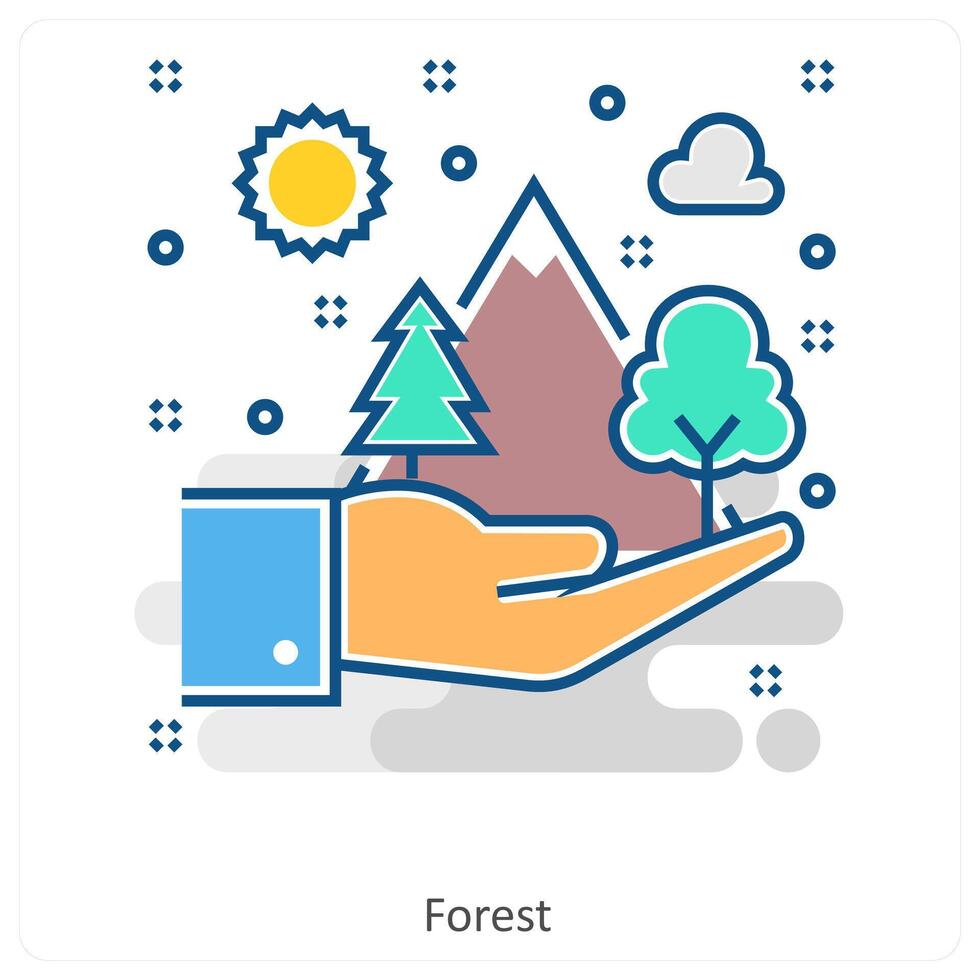 Forest and Nature icon concept vector