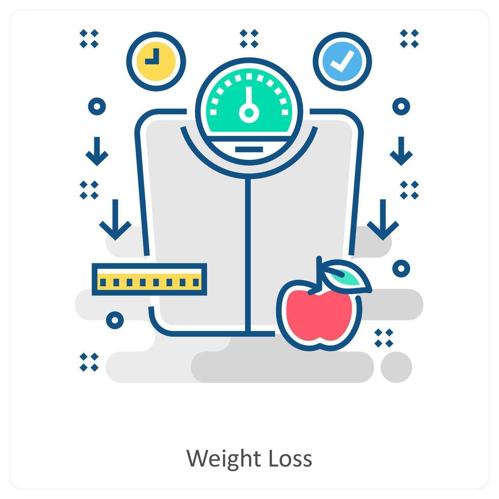 Weight Loss and Weight icon concept vector