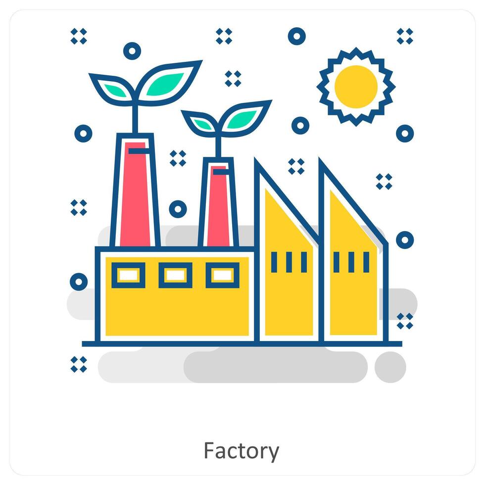 Factory and Industry icon concept vector