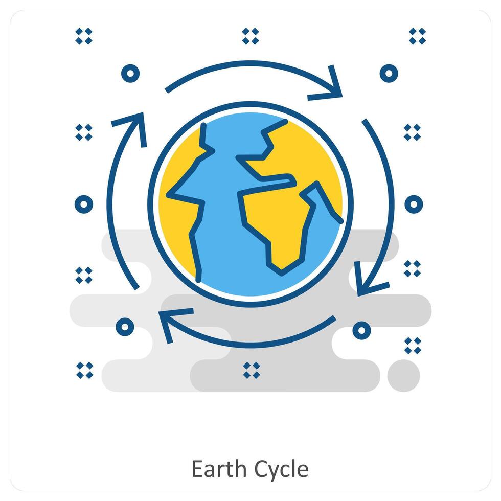 Earth Cycle and Save Earth icon concept vector