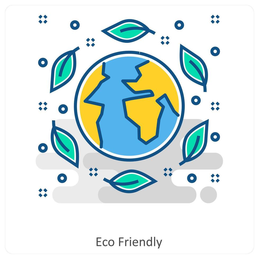 Eco Friendly and Earth icon concept vector