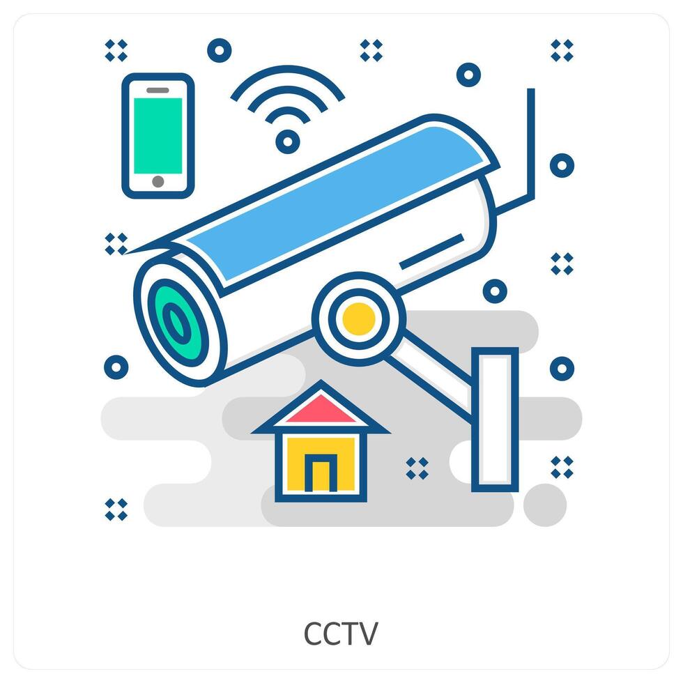 CCTV and Camera icon concept vector