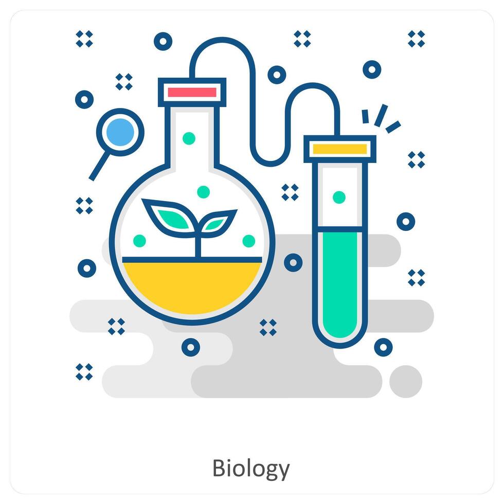 Biology and Experiment icon concept vector