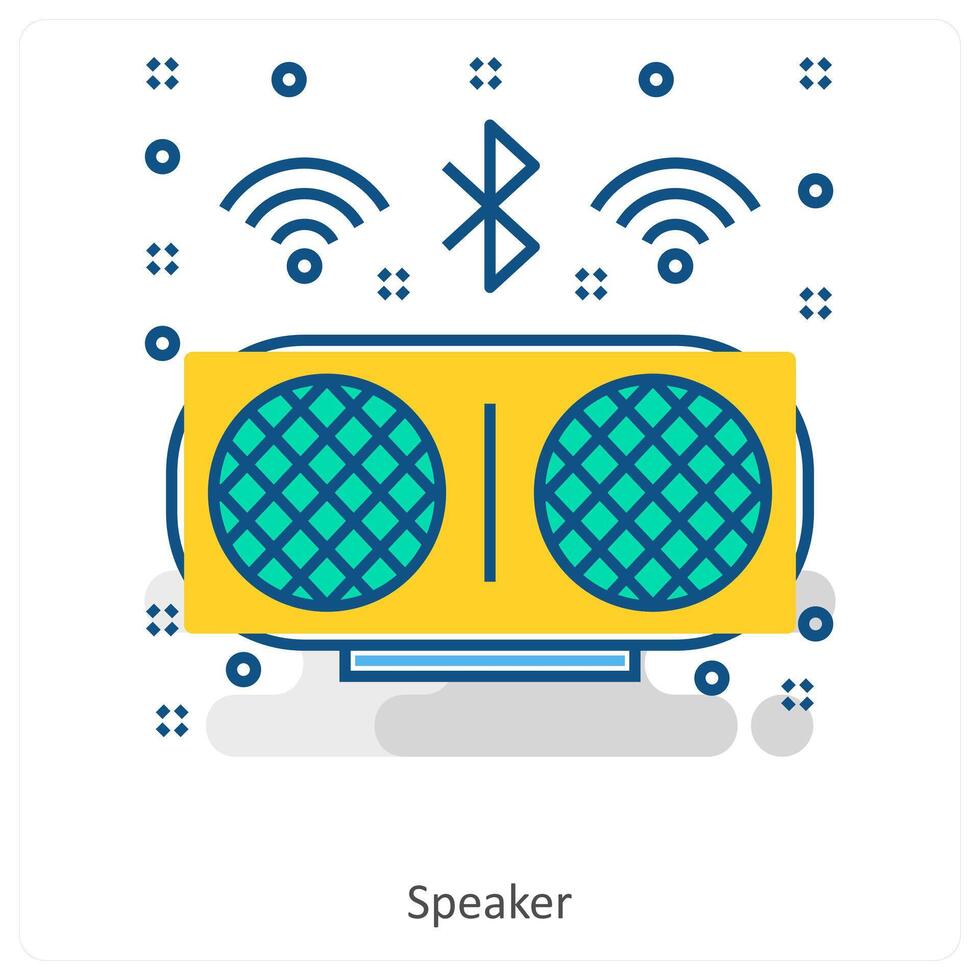 Speaker and Audio icon concept vector
