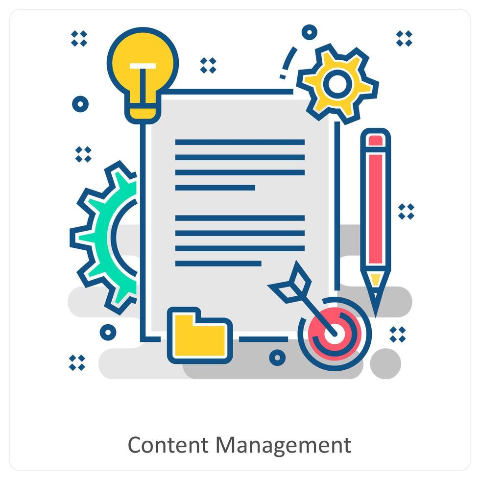 Content Management and forms icon concept vector