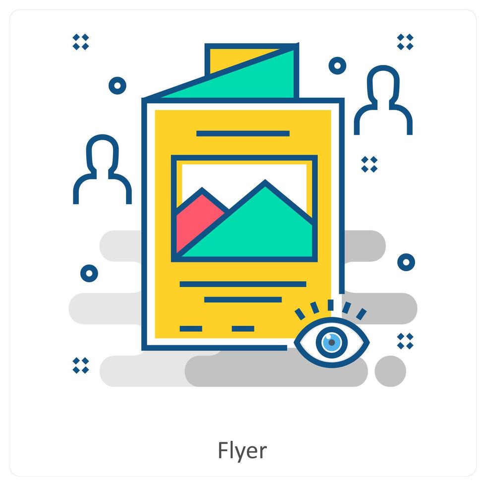 Flyer and paper icon concept vector