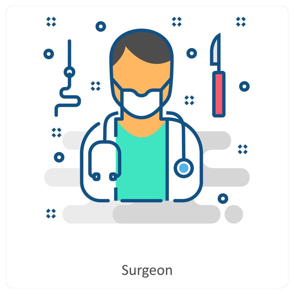 Surgeon and Doctor icon concept vector