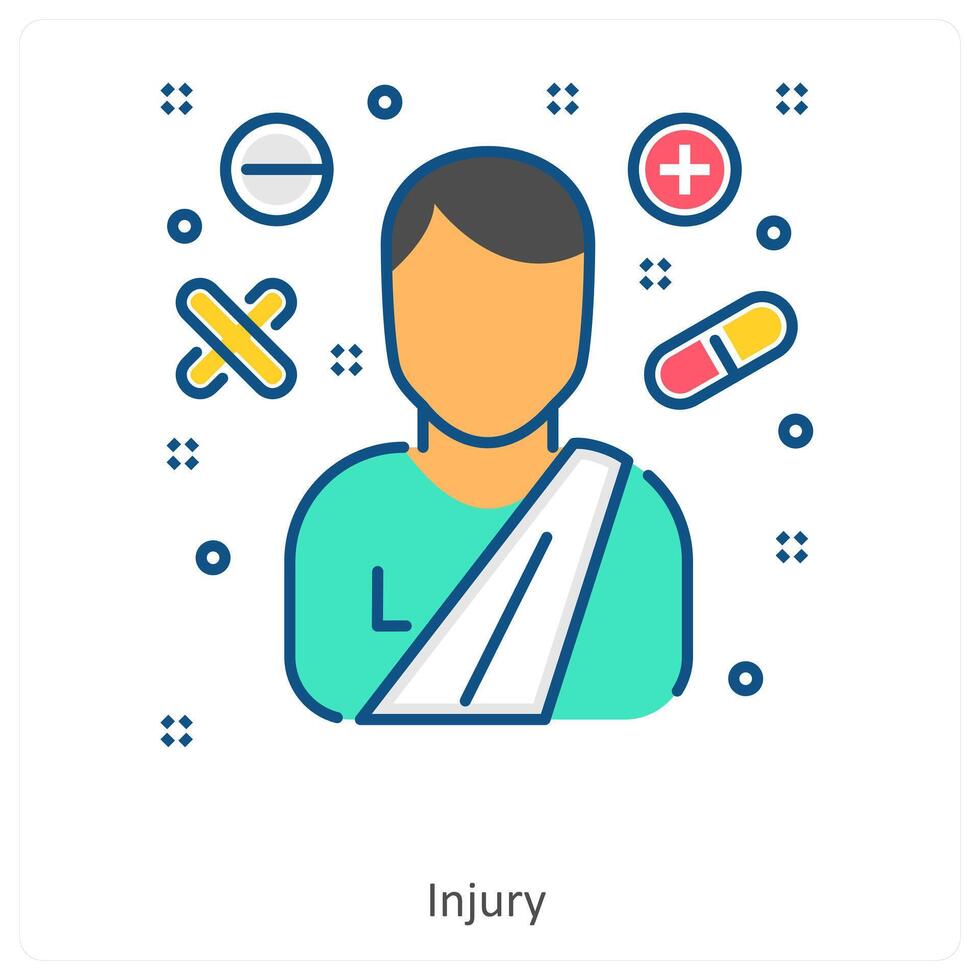 Injury and Arm icon concept vector