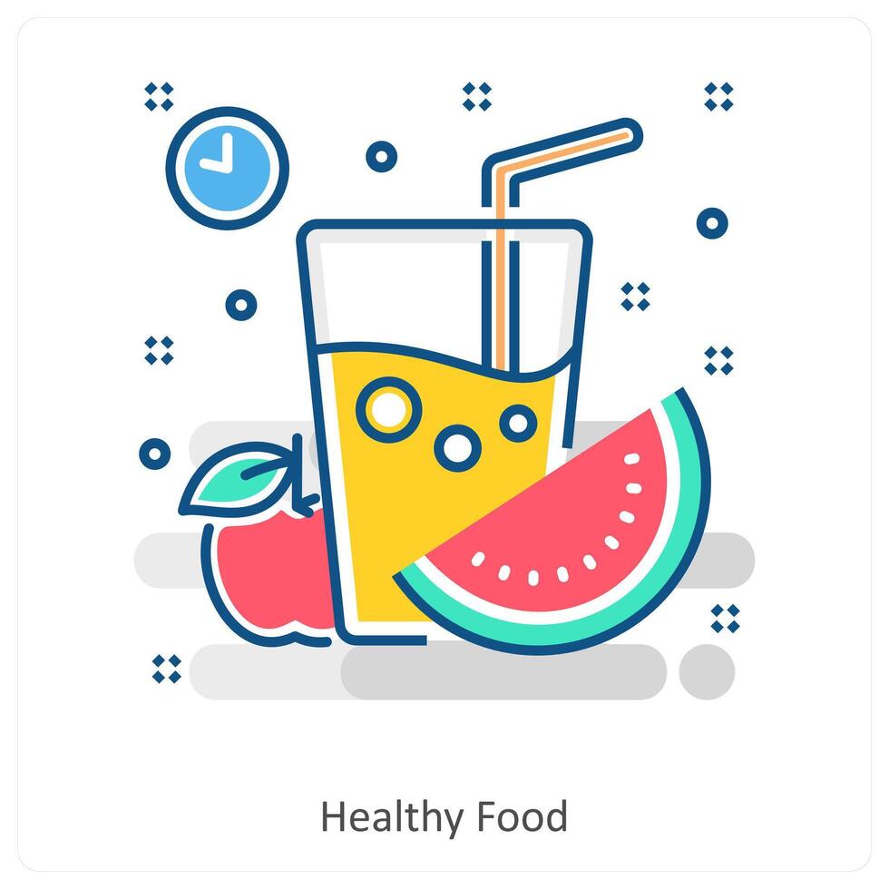Healthy food and Diet icon concept vector