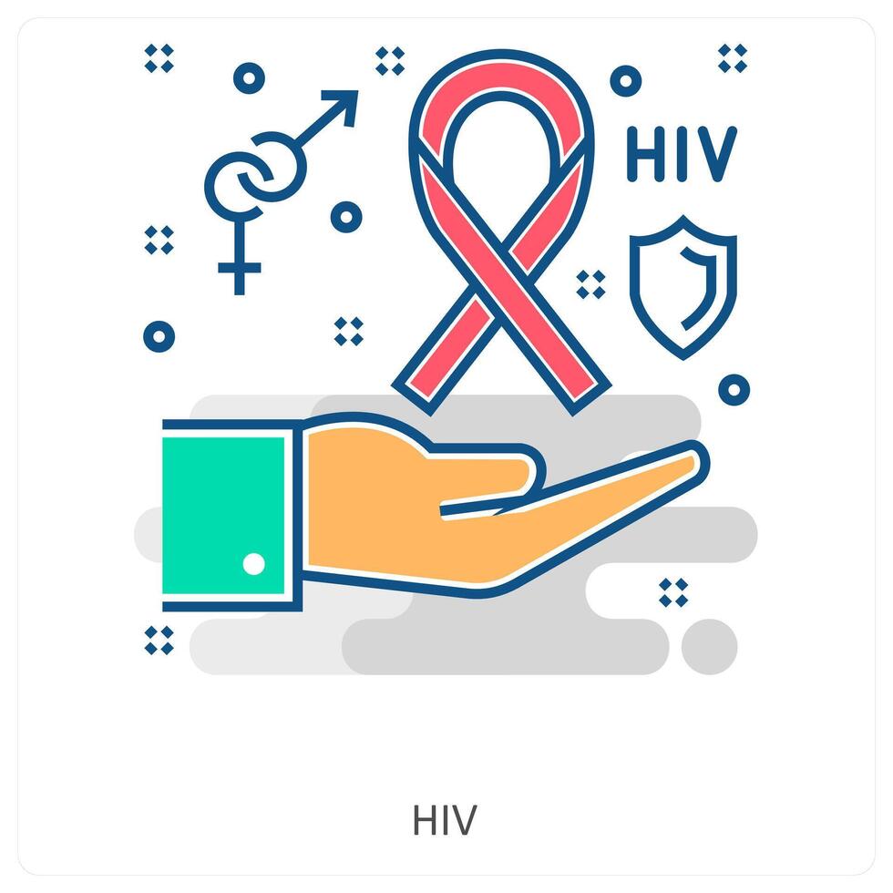 HIV and Aids icon concept vector
