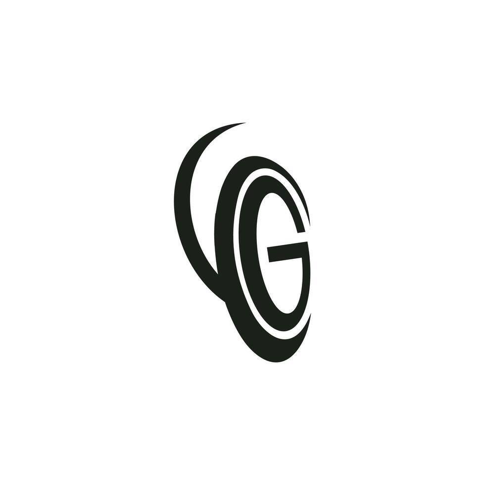 Alphabet Initials logo GY, YG, G and Y vector