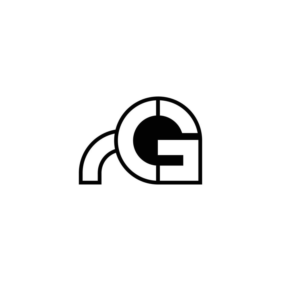 Alphabet Initials logo GY, YG, G and Y vector