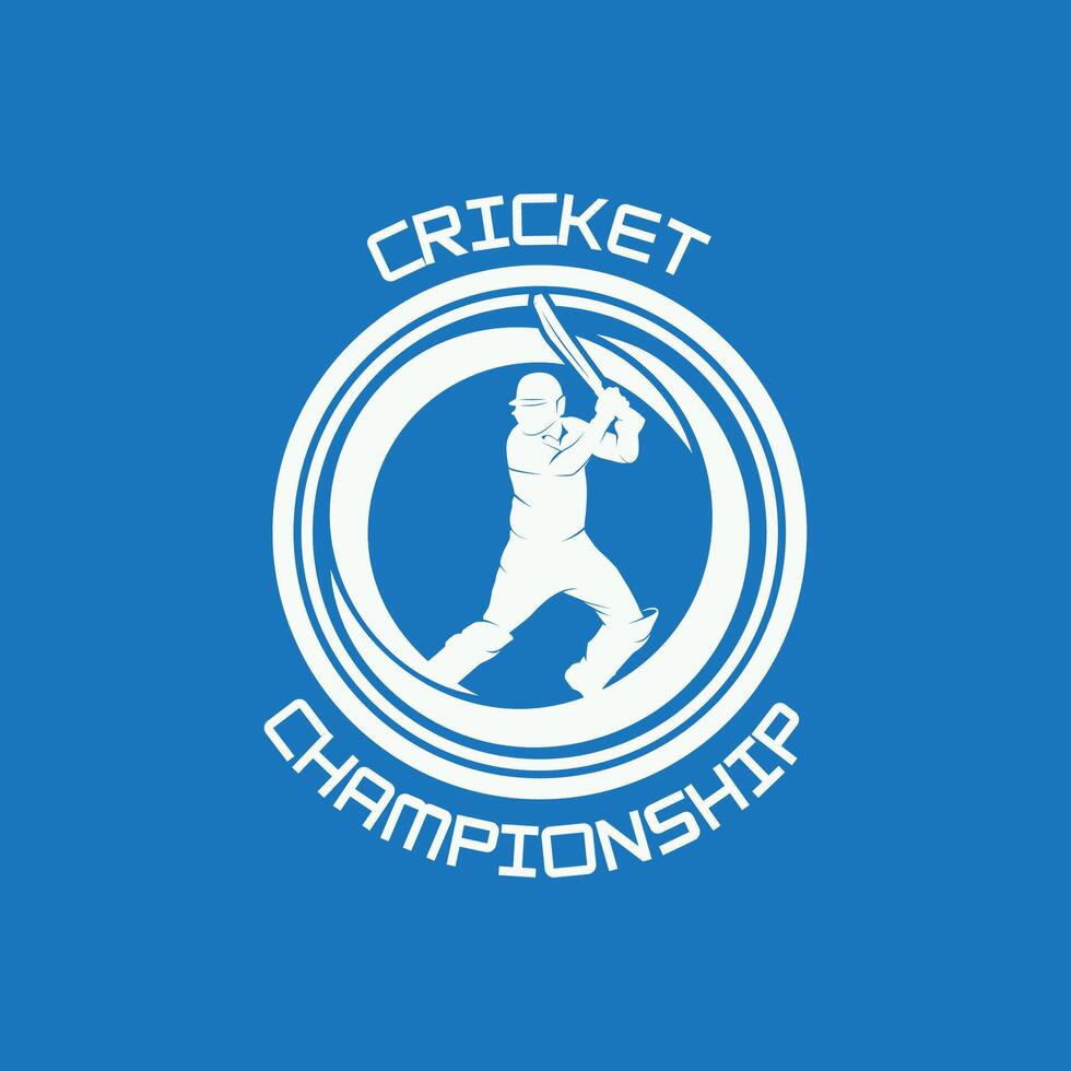Cricket logo desgn vector