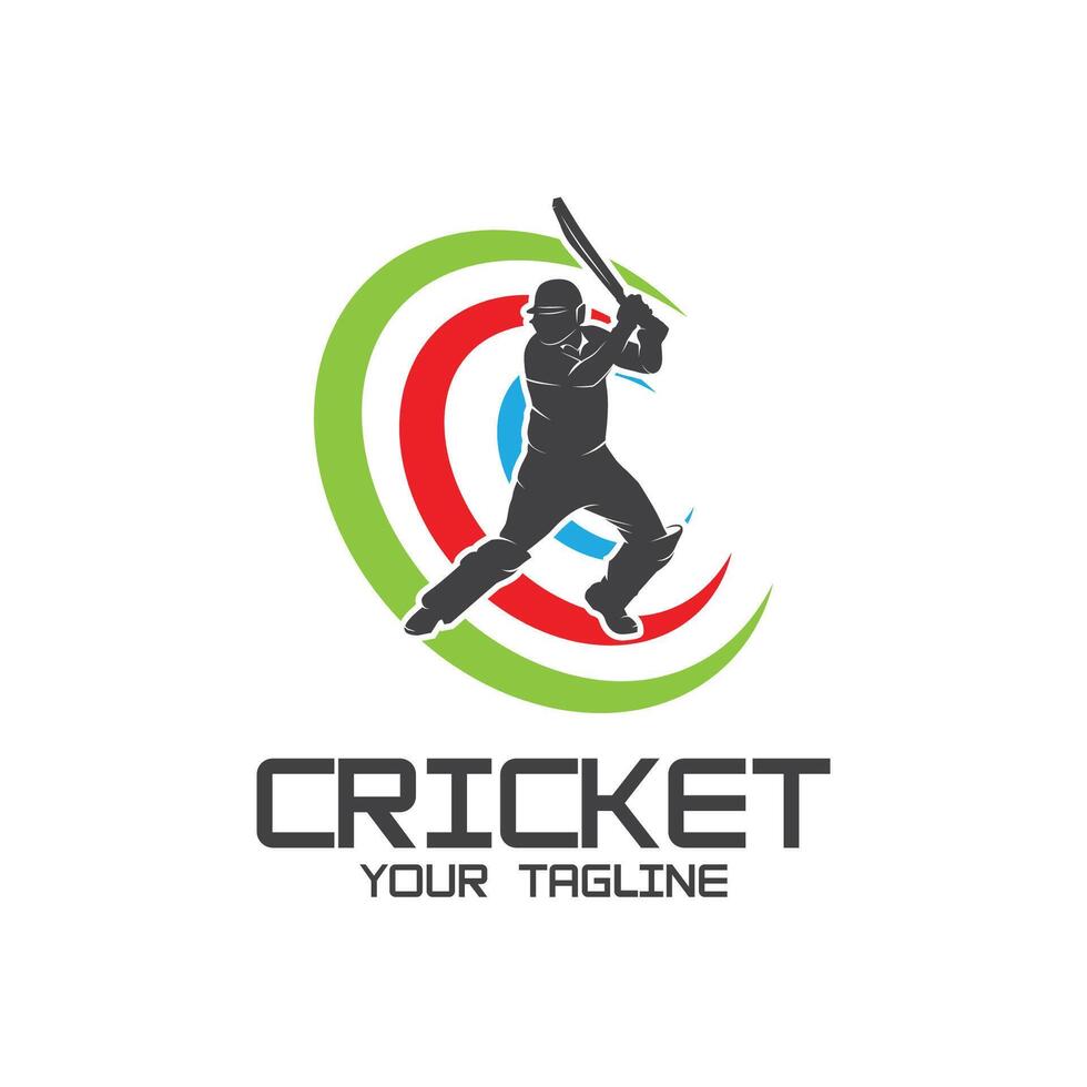 Cricket logo desgn vector
