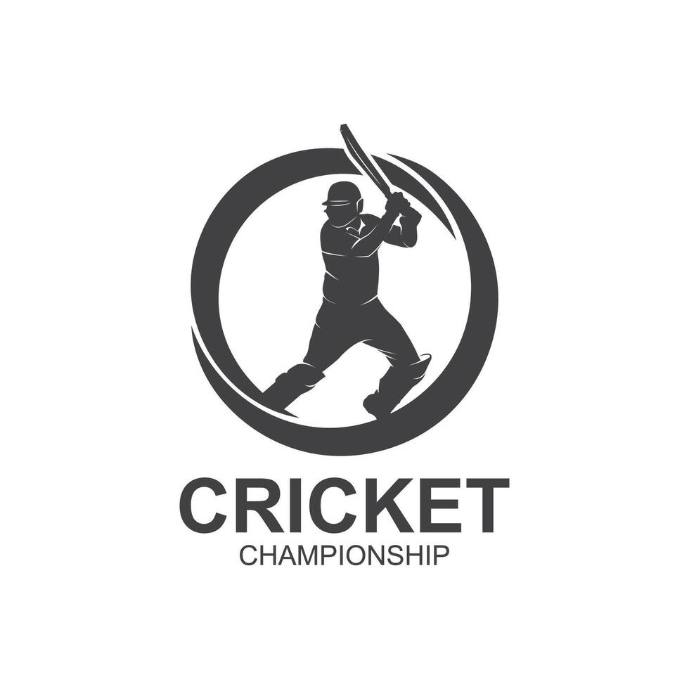 Cricket logo desgn vector
