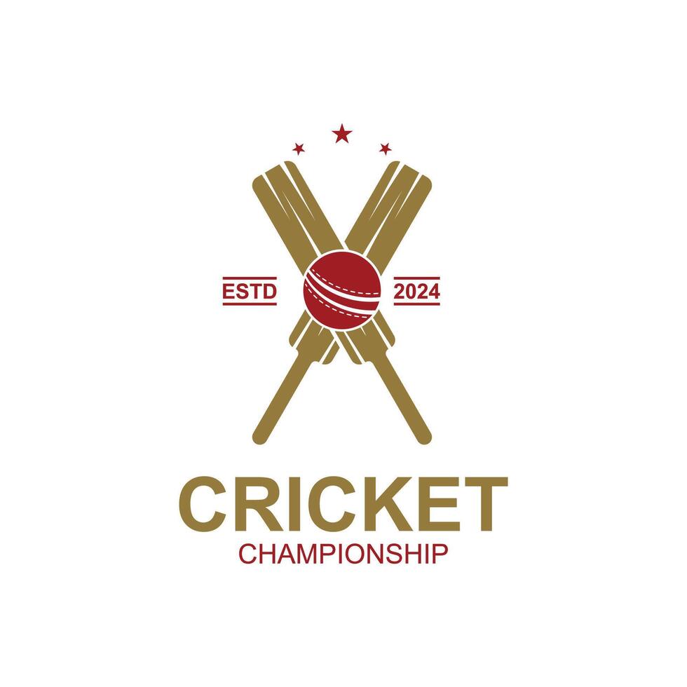 Cricket logo desgn vector